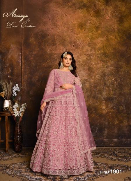 Pink Colour TWISHA AANAYA 119 Heavy Designer Wedding Wear Anarkali Salwar Suit Collection 1901